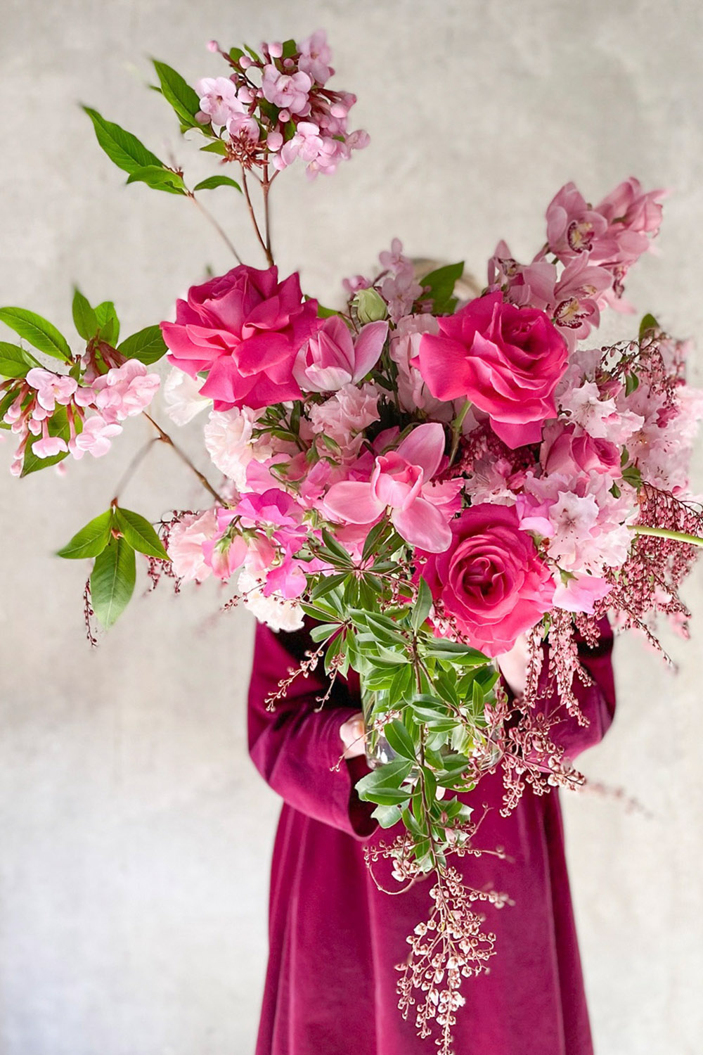 Pink Bouquet Delivered Melbourne by Flowers Vasette
